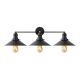 Applique murale 3 lampes Chester 75cm Métal Noir