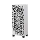 Armoire à chaussures Clades L50xH127cm Bois Motif Géométrique Noir et Blanc