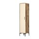 Armoire style industriel Akoy L40cm Bois foncé et Blanc crème