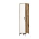 Armoire style industriel Akoy L40cm Bois foncé et Blanc