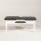 Banc capitonné Scamnum Bois Blanc et Anthracite