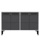 Buffet Alnitak 120cm Anthracite et Blanc