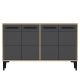 Buffet Alnitak 120cm Anthracite et Chêne clair