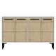 Buffet Alnitak 120cm Chêne clair et Blanc