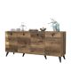 Buffet bas 4 tiroirs Ouani 180cm Bois foncé