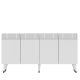 Buffet design Defne L150xH80cm Blanc et Argent