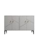 Buffet Nunka 120cm Motif Géométrique Blanc