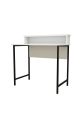 Bureau Chahla 90cm Bois Blanc et Métal Noir