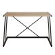 Bureau simple Chiaki 120x75cm Bois Naturel et Métal Noir