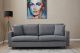 Canapé 3 places moderne convertible Evania Tissu Gris