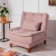 Chaise / Fauteuil convertible Lefkada Tissu Rose poudré