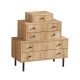 Commode 5 tiroirs Castel H85cm Chêne clair