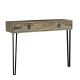 Console 1 tiroir Cetrix Métal Noir et Bois Beige