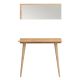 Console classique style scandinave avec miroir Osebo Bois Blanc et Chêne clair