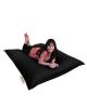 Coussin de sol Axina 100x100cm Tissu Noir