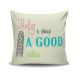 Coussin Diotisalvi 43x43cm Tissu Motif Tour de Pise et phrase en anglais