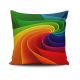 Coussin Kizi 43x43cm Tissu Motif Abstrait arc-en-ciel