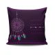 Coussin style boho Esch 43x43cm Tissu Motif Attrape rêves Violet