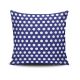 Coussin Twain 43x43cm Tissu Motif Pois Blanc et Bleu