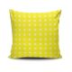 Coussin Twain 43x43cm Tissu Motif Pois Blanc et Jaune