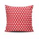 Coussin Twain 43x43cm Tissu Motif Pois Blanc et Rouge