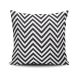 Coussin Twain 43x43cm Tissu Motif Zigzag Noir et Blanc