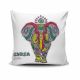 Coussin Vinoe 43x43cm Tissu Motif Éléphant d'Inde