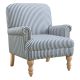 Chair in Linen Blue Stripe