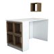 Ensemble bureau et 5 niches Officila Blanc et Bois