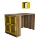 Ensemble bureau et 5 niches Officila Bois et Jaune