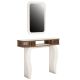 Ensemble console et miroir Basalt Bois Naturel et Blanc