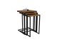 Ensemble de 3 tables basses gigognes Ineke Métal Noir et Bois foncé