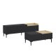 Ensemble meuble TV et table basse Sioux Bois clair et Anthracite