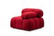 Fauteuil accoudoir ou module d'angle droit Nourhane Tissu Rouge