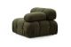 Fauteuil accoudoir ou module d'angle droit Nourhane Tissu Vert