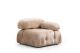 Fauteuil accoudoir ou module d'angle droit Nourhane Velours Beige