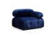 Fauteuil accoudoir ou module d'angle droit Nourhane Velours Bleu foncé