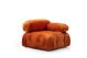 Fauteuil accoudoir ou module d'angle droit Nourhane Velours Orange