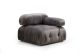 Fauteuil accoudoir ou module d'angle droit Nourhane Velours Gris