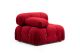 Fauteuil accoudoir ou module d'angle gauche Nourhane Tissu Rouge