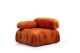 Fauteuil accoudoir ou module d'angle gauche Nourhane Velours Orange