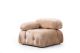 Fauteuil accoudoir ou module d'angle gauche Nourhane Velours Beige