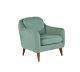 Fauteuil Ashild Pin massif Marron et Tissu vert clair