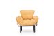 Fauteuil avec accoudoirs mobiles Tresa Velours Jaune vanille