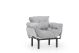 Fauteuil convertible Tresa Tissu Gris