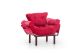 Fauteuil convertible Tresa Tissu Rouge