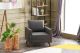 Fauteuil Hermoso Tissu Anthracite