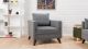 Fauteuil Hermoso Tissu Gris