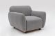 Fauteuil Irek Tissu Gris clair