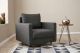 Fauteuil moderne Evania Tissu Gris Anthracite